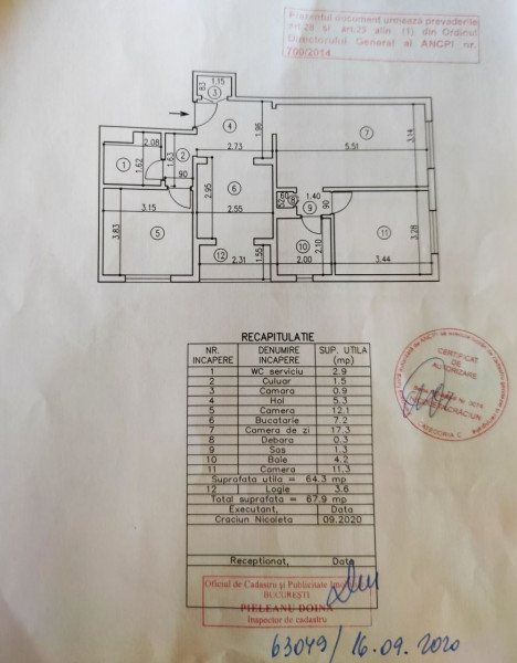 Vanzare apartament 3 camere Aparatorii Patriei