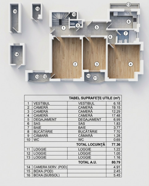 Vând apartament boem, într-un bloc ca un refren
