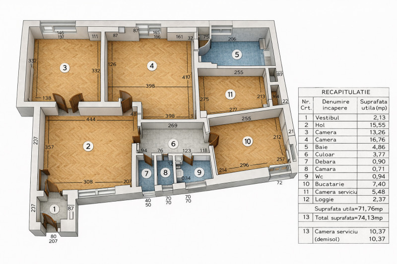 Bd. Carol I Apartament elegant cu proporții generoase și potențial de redefinire