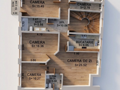 Apartament 5 camere Moșilor - Corbeni