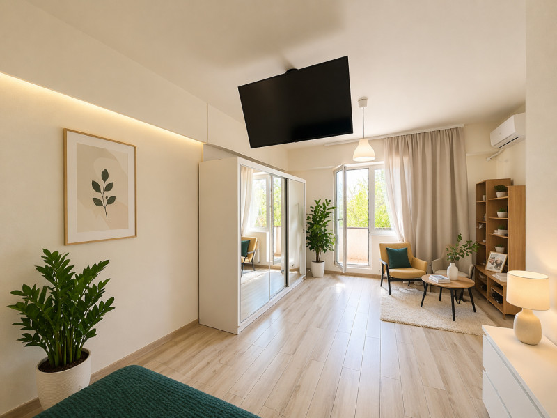  Închiriez studio ultra-elegant pe Calea Văcărești – design modern și confort 