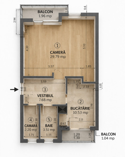 De la studio la 2 camere: locuință adaptabilă lângă Parcul și Arena Națională