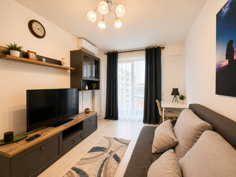 NOVUM GROZAVESTI | 2 camere | 52,7 mp total | etaj 9 | balcon generos