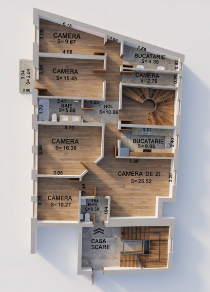 Apartament 5 camere Armenesc - Corbeni