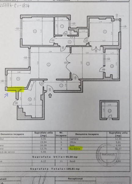 Inchiriere apartament 4 camere in bloc consolidat Calea Victoriei