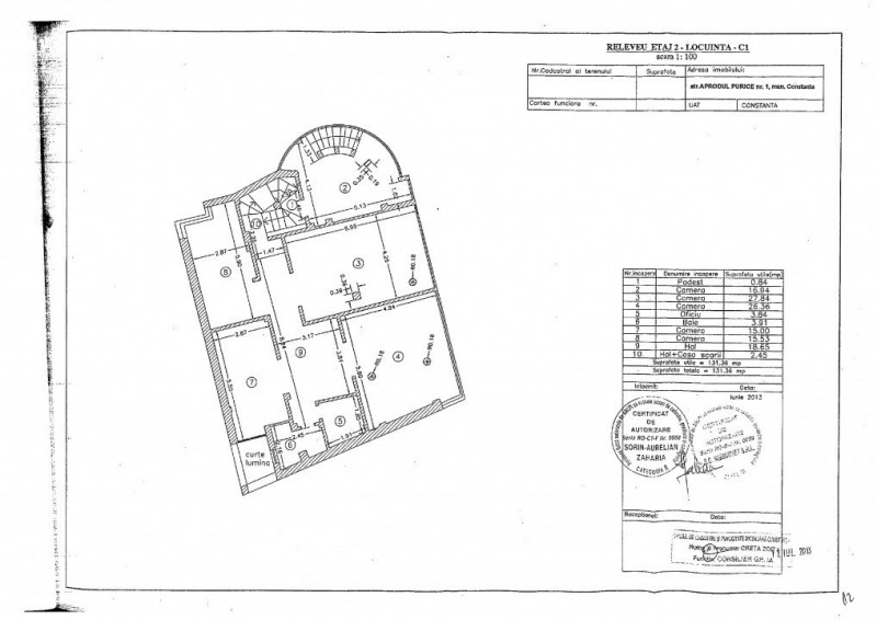 Cladire S+P+2+M centrul orasului pe Bld.Mamaia cu 3 apartamente+spatiu comercial