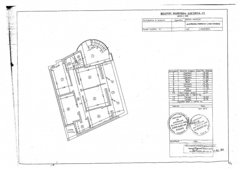Cladire S+P+2+M centrul orasului pe Bld.Mamaia cu 3 apartamente+spatiu comercial